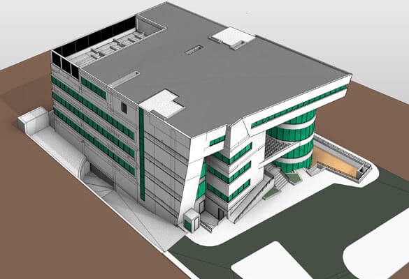 3d bim modeling of hospital building