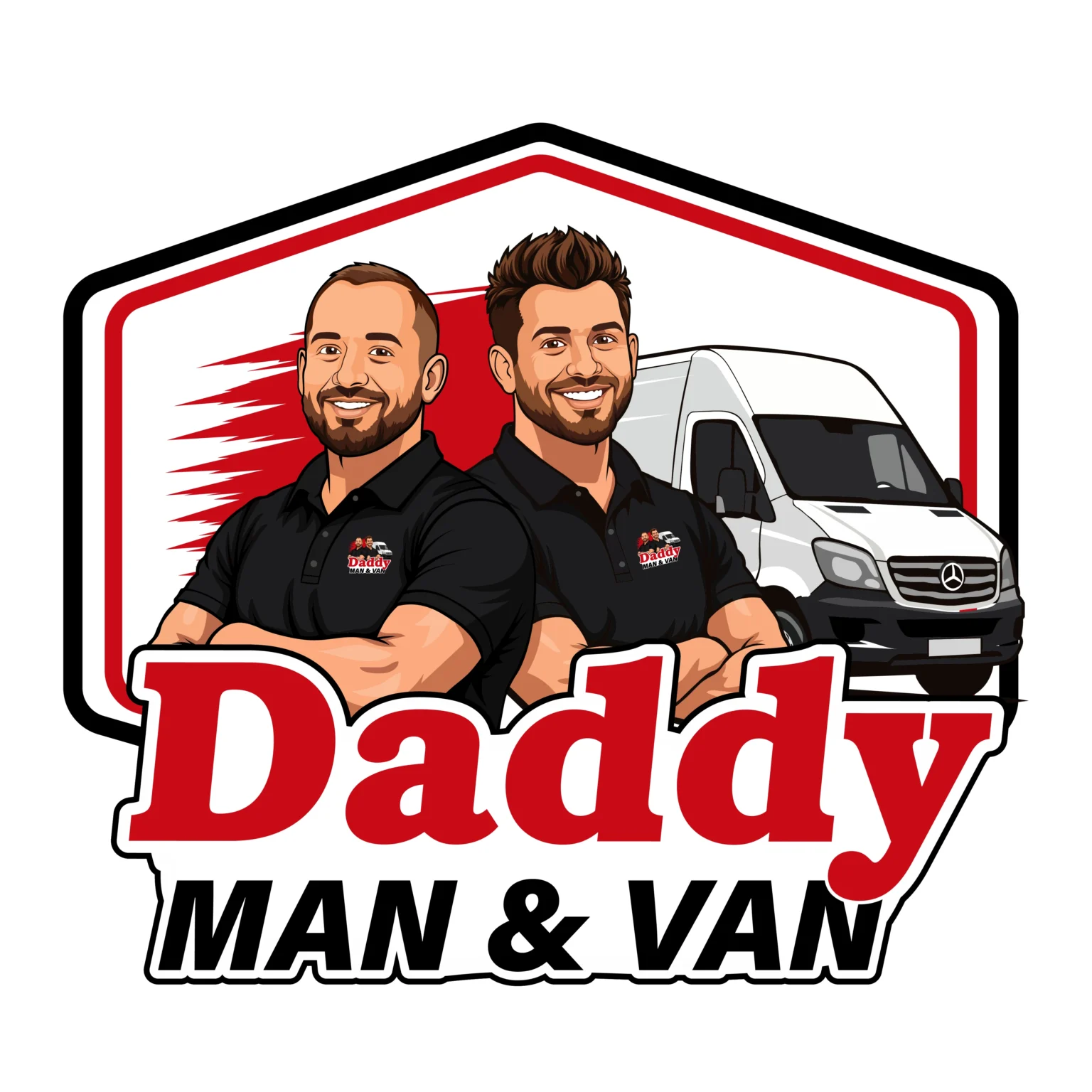 Dady man and van logo