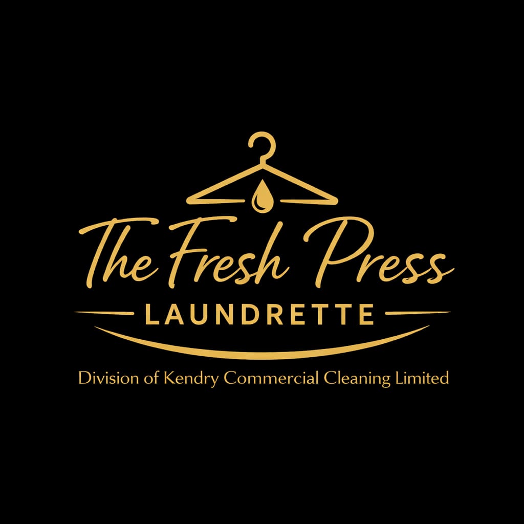 Fresh Press Laundrette Black and Gold