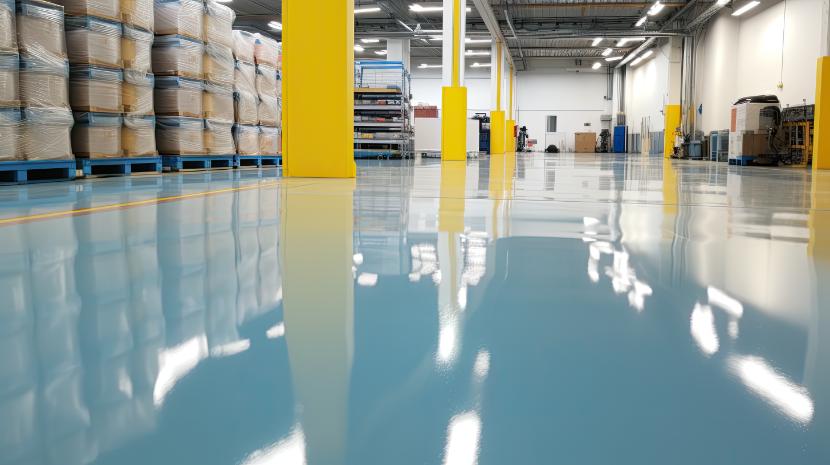 High Gloss Metallic Epoxy Floor Banner