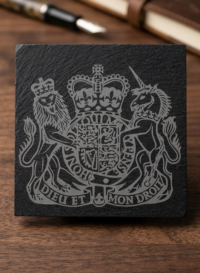 Royal Arms Slate Coaster 1