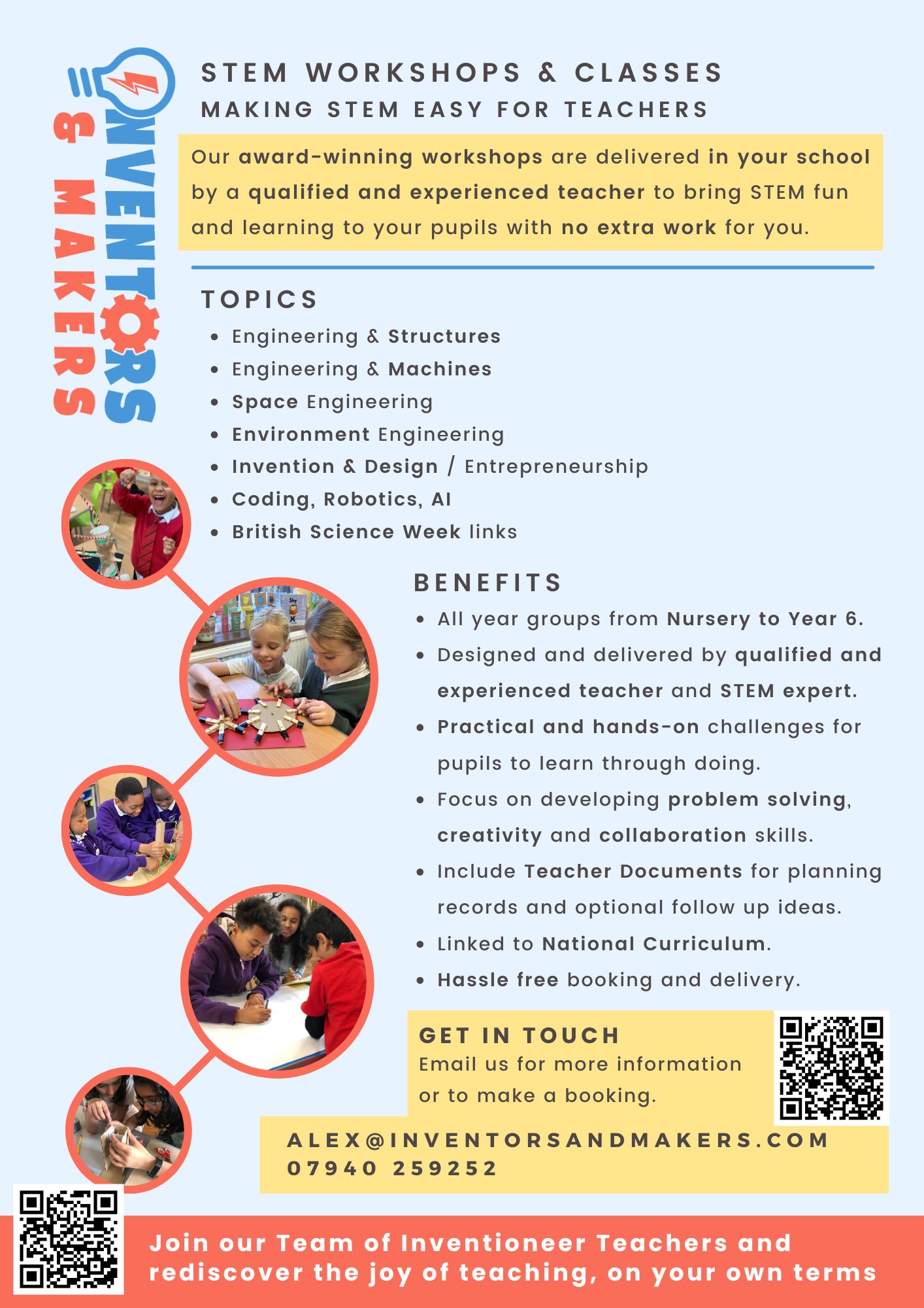 School Workshops Sales Flyer