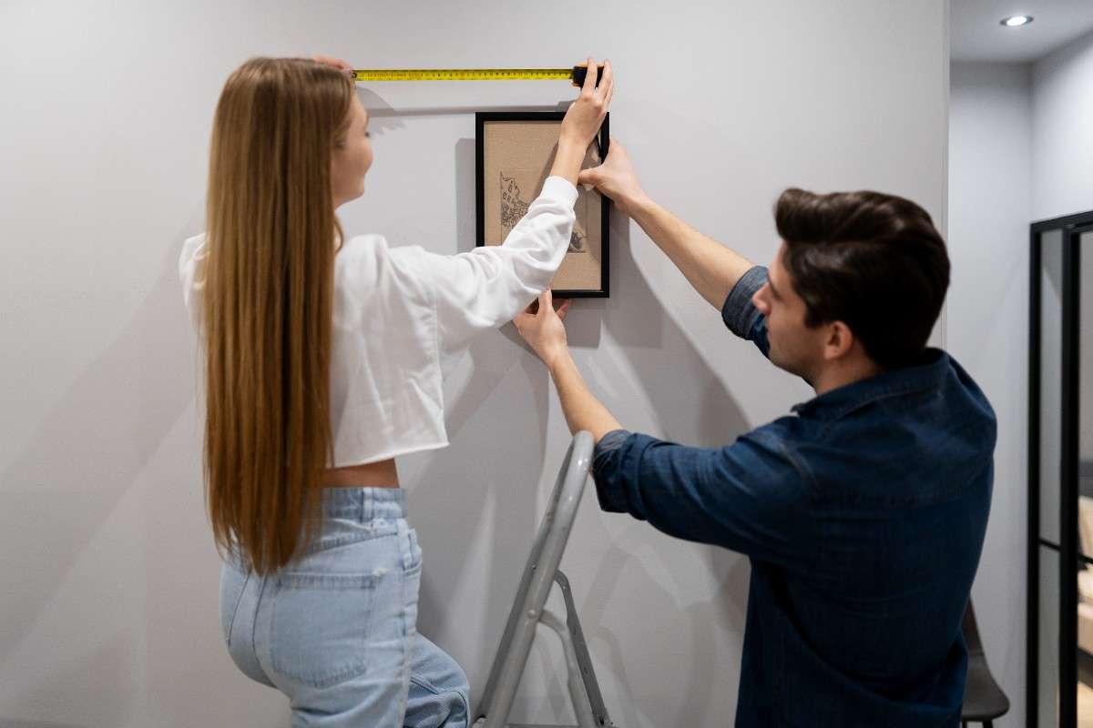 couple hanging frame wall 1