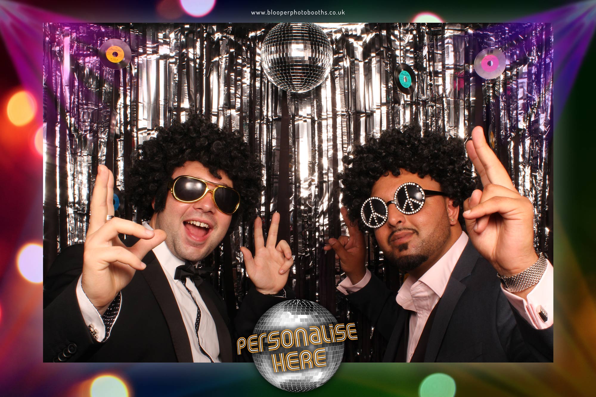 disco themed photo booth scene by Blooper Photobooths 7