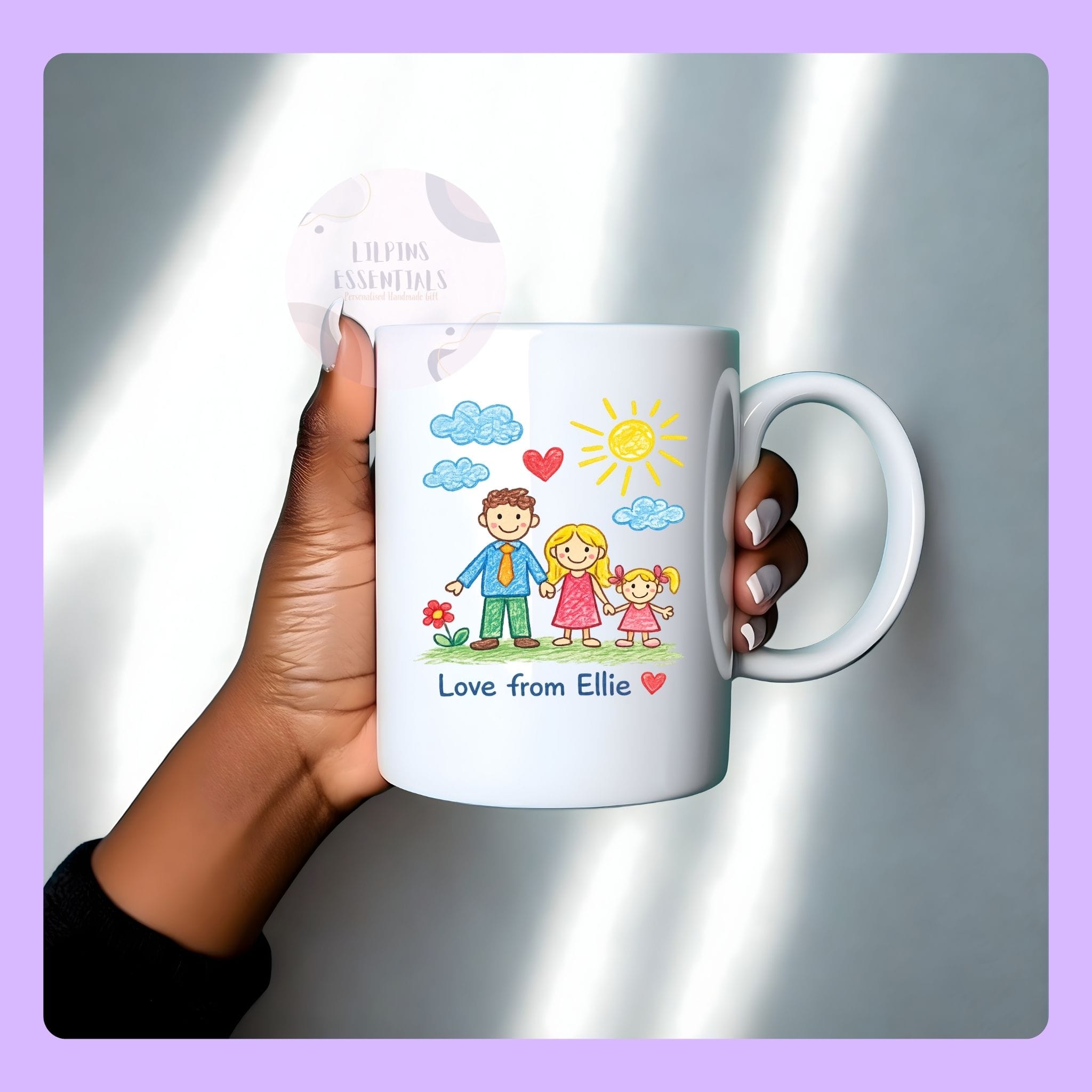 personalised kids drawing mug child artwork