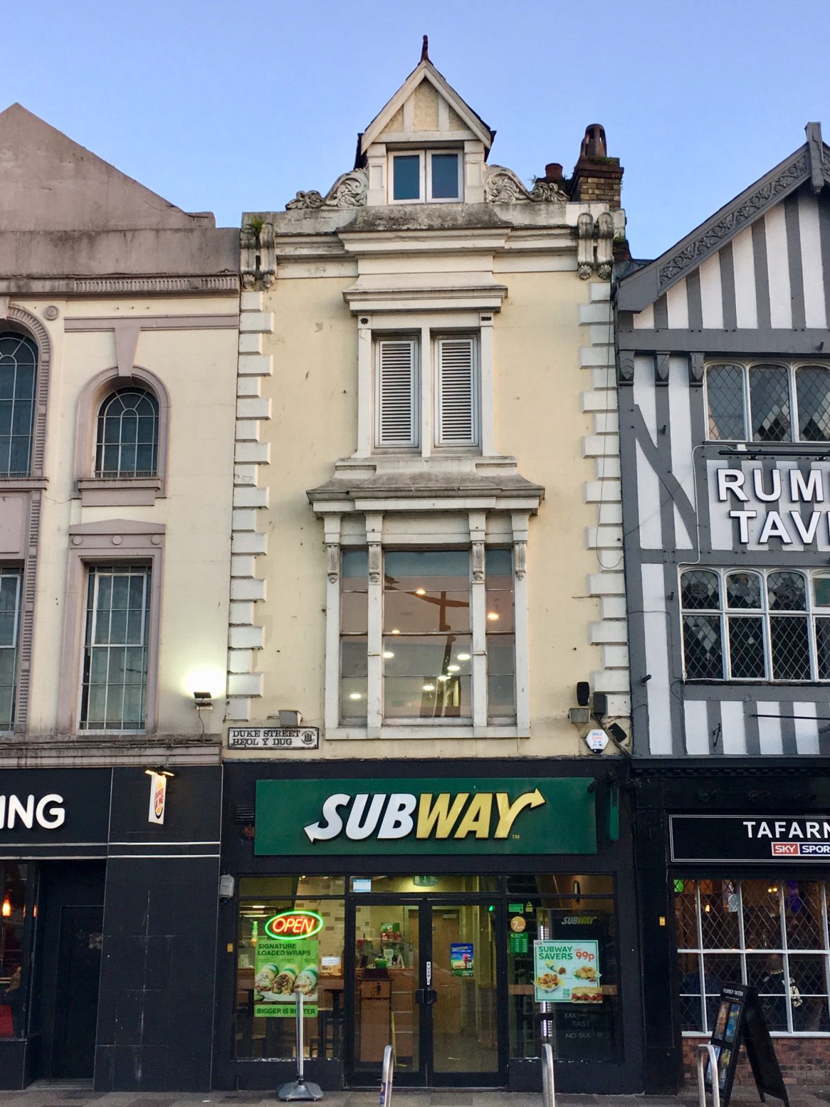 A Subway store, not these premises